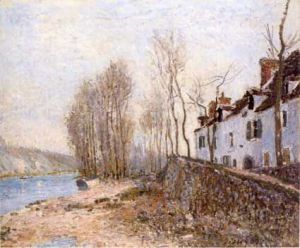 Saint-Mammes, The White Cross -   Alfred Sisley Oil Painting