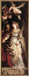 Raising of the Cross: Sts Eligius and Catherine - Peter Paul Rubens Oil Painting