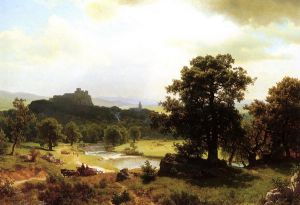 Day's Beginning - Albert Bierstadt Oil Painting