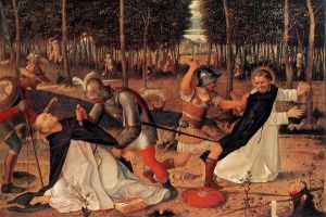 The Murder of St Peter the Martyr -   Giovanni Bellini Oil Painting