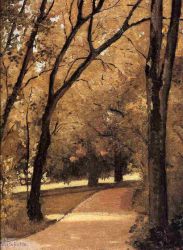 Yerres, Path Through the Old Growth Woods in the Park -  Gustave Caillebotte Oil Painting