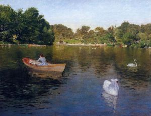 On the Lake, Central Park - William Merritt Chase Oil Painting