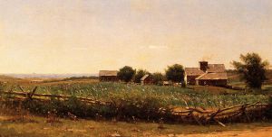 Farm by the Shore - Thomas Worthington Whittredge Oil Painting