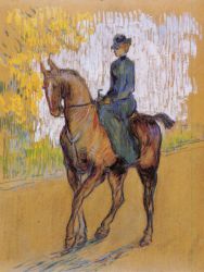 Side-Saddle -   Henri De Toulouse-Lautrec Oil Painting