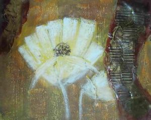 White Flower, Fan-Shaped - Oil Painting Reproduction On Canvas