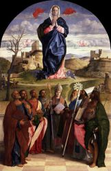 Virgin in Glory with Saints - Giovanni Bellini Oil Painting