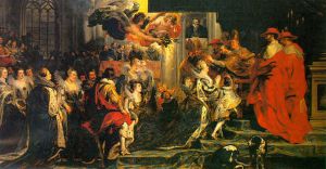 Coronation of Marie de Medici - Peter Paul Rubens Oil Painting