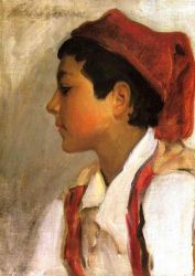 Head of a Neapolitan Boy in Profile - Oil Painting Reproduction On Canvas