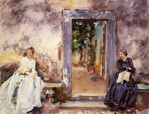 The Garden Wall - John Singer Sargent Oil Painting