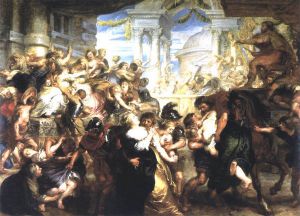 The Rape of the Sabine Women -   Peter Paul Rubens oil painting