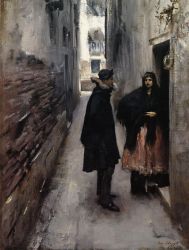 A Street in Venice -   John Singer Sargent oil painting