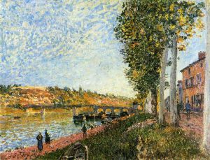 Sunrise at Saint-Mammes - Alfred Sisley Oil Painting