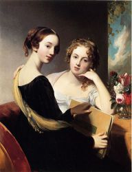 Portrait of Misses Mary and Emily McEuen - Oil Painting Reproduction On Canvas