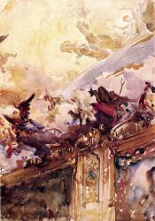 Tiepolo Ceiling, Milan -  John Singer Sargent Oil Painting