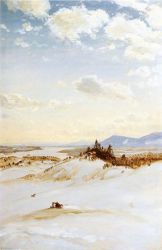 Winter Scene, Olana -  Frederic Edwin Church Oil Painting