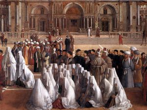 Sermon of St Mark in Alexandria (detail) -  Giovanni Bellini Oil Painting