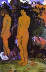 Adam and Eve -  Jules Trayer Oil Painting