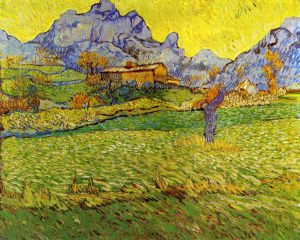A Meadow in the Mountains: Le Mas de Saint-Paul - Vincent Van Gogh Oil Painting