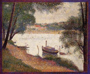 The Seine at La Grande Jatte in the Spring - Oil Painting Reproduction On Canvas