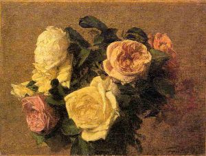 Roses 7 - Henri Fantin-Latour Oil Painting
