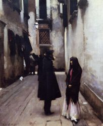 Venetian Street -  John Singer Sargent oil painting