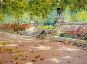 Sunlight and Shadow in Prospect Park - William Merritt Chase Oil Painting