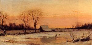 Winter Landscape -   Alfred Thompson Bricher Oil Painting