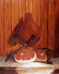 Smoked Ham at the Bonnie Crest Inn, North Carolina -  William Aiken Walker oil painting