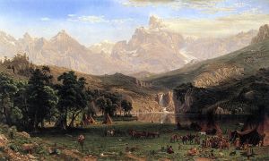 The Rocky Mountains, Lander's Peak II - Albert Bierstadt Oil Painting