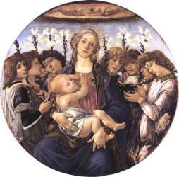 Madonna and Child with Eight Angels - Sandro Botticelli oil painting