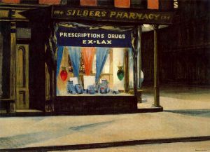 Drug Store - Oil Painting Reproduction On Canvas