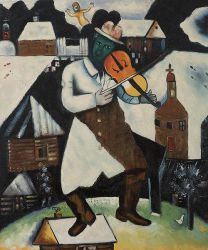 The Violinist - Marc Chagall Oil Painting