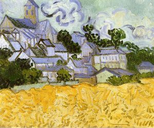 View of Auvers with Church -   Vincent Van Gogh Oil Painting