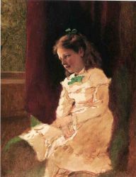 A Young Girl by the Window - Oil Painting Reproduction On Canvas