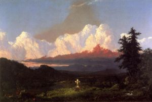 To the Memory of Cole - Frederic Edwin Church Oil Painting