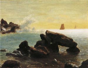 Farralon Islands, California - Albert Bierstadt Oil Painting