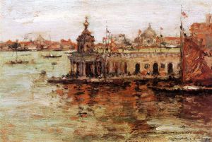 Venice: View of the Navy Arsenal -   William Merritt Chase Oil Painting