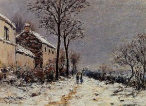 Snow Effect at Veneux - Alfred Sisley Oil Painting