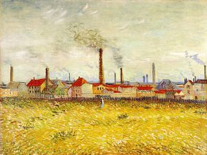Factories at Asnieres, Seen from the Quai de Clichy - Vincent Van Gogh Oil Painting