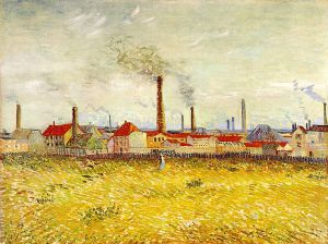 Factories at Asnieres, Seen from the Quai de Clichy -  Vincent Van Gogh Oil Painting