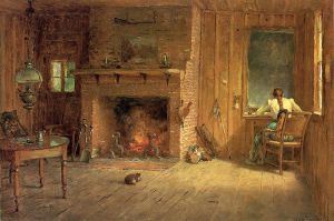 The Club House Sitting Room at Balsam Lake, Catskills - Thomas Worthington Whittredge Oil Painting