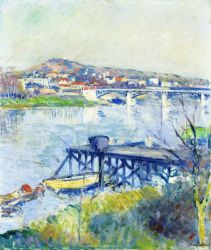 The Bridge at Argenteuil - Gustave Caillebotte Oil Painting