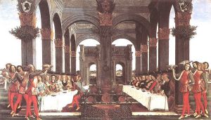 The Story of Nastagio degli Onesti (forth episode) - Sandro Botticelli oil painting