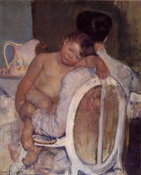 Mother Holding a Child in Her Arms -   Mary Cassatt oil painting,