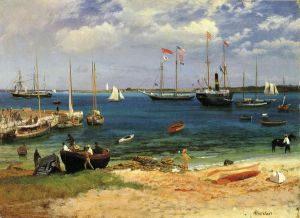 Nassau Harbor - Albert Bierstadt Oil Painting
