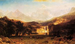 The Rocky Mountains, Lander's Peak - Albert Bierstadt Oil Painting