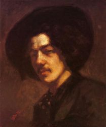 Portrait of Whistler with Hat - James Abbott McNeill Whistler Oil Painting