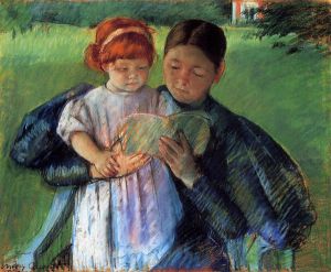 Nurse Reading to a Little Girl -   Mary Cassatt oil painting,