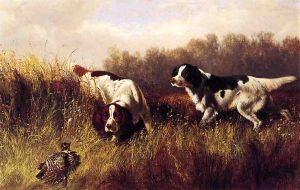 Prarie Shooting: Find Him -  Arthur Fitzwilliam Tait Oil Painting