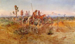 Navajo Trackers - Charles Marion Russell Oil Painting
